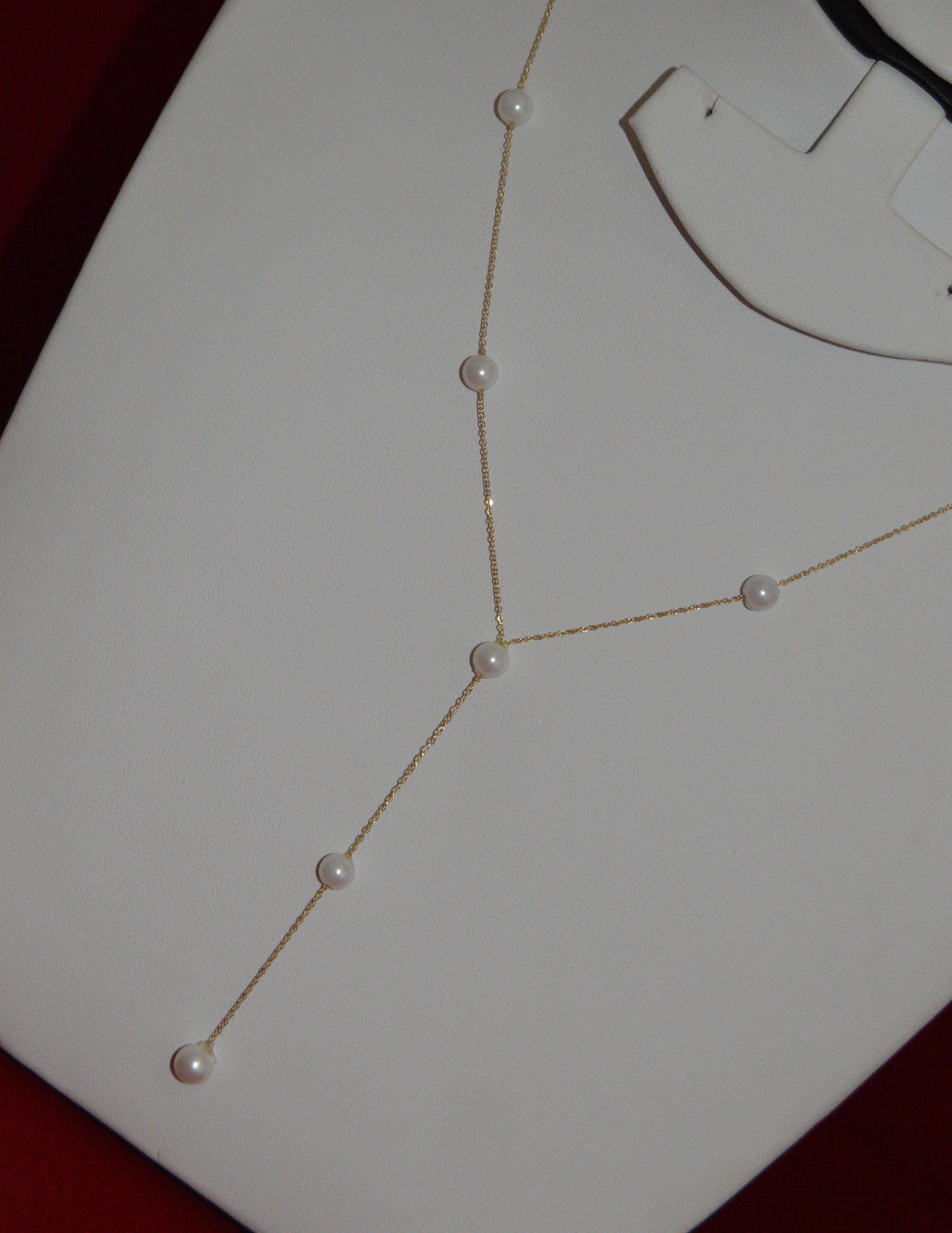 Golden Pearl Drop Necklace
