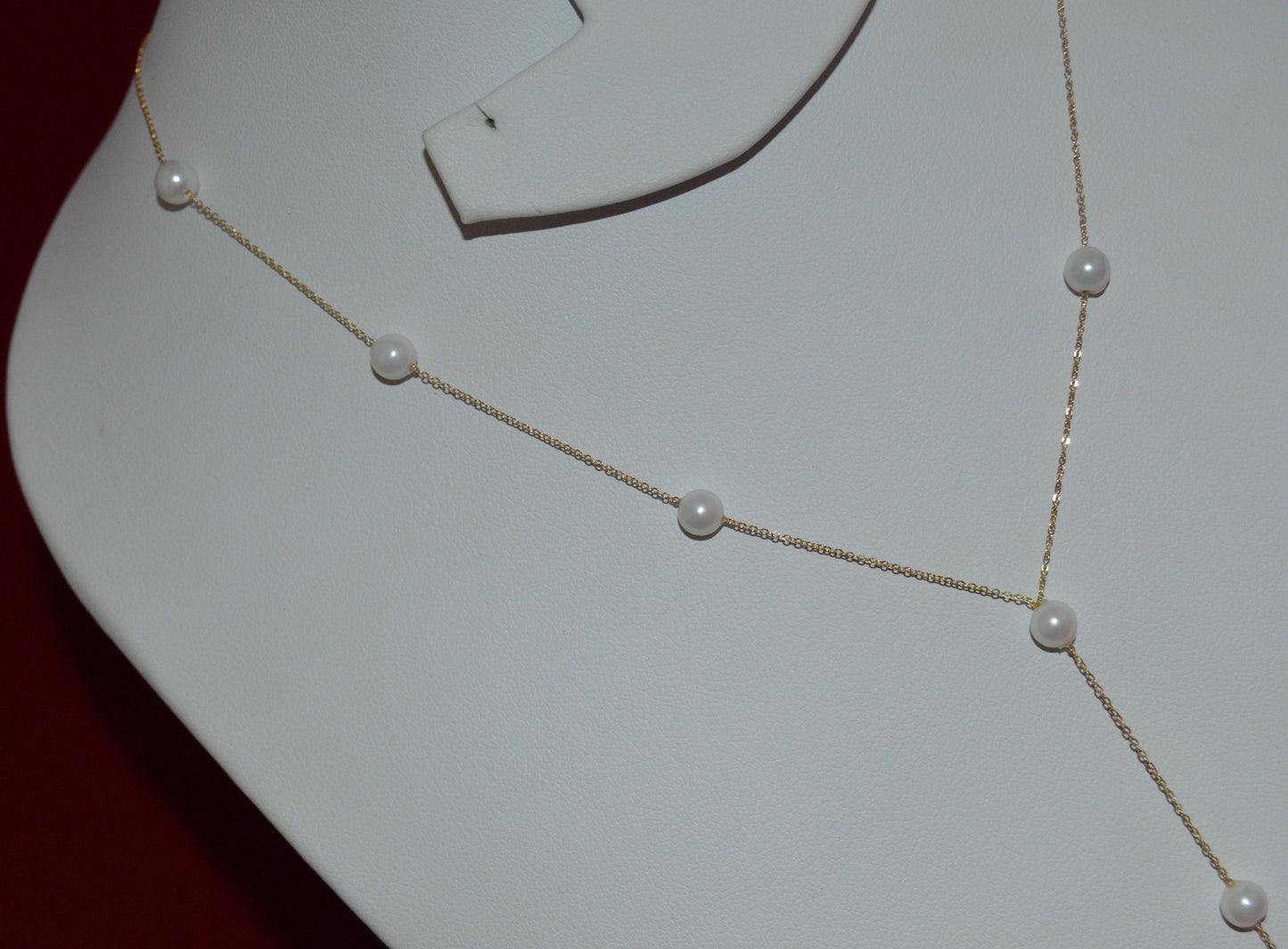 Golden Pearl Drop Necklace
