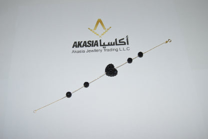 Heart J Bracelet – 18K gold bracelet, Akasia Jewellery Dubai