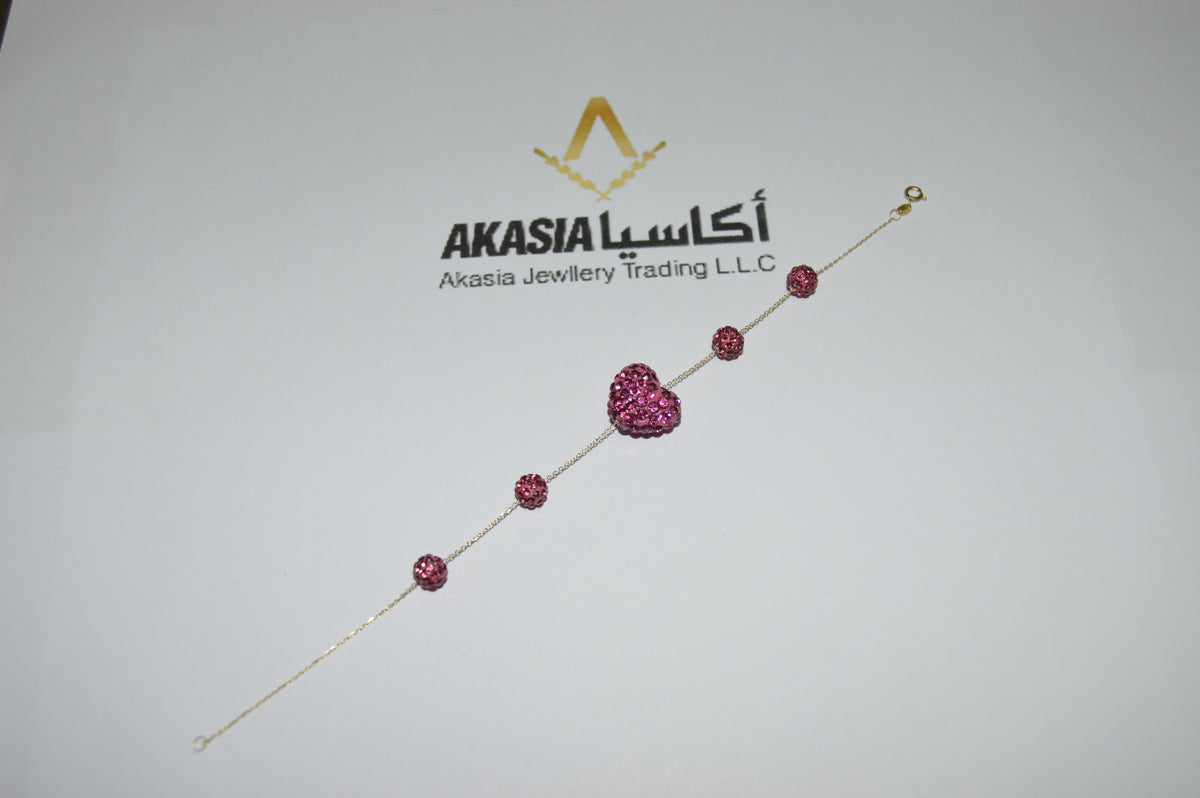 Heart J Bracelet – 18K gold bracelet, Akasia Jewellery Dubai