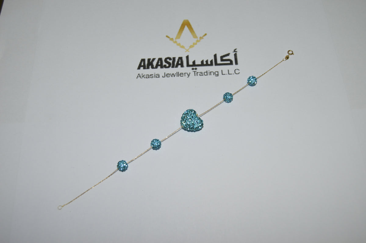 Heart J Bracelet – 18K gold bracelet, Akasia Jewellery Dubai