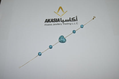 Heart J Bracelet – 18K gold bracelet, Akasia Jewellery Dubai
