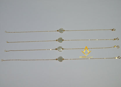White Heart Bracelet