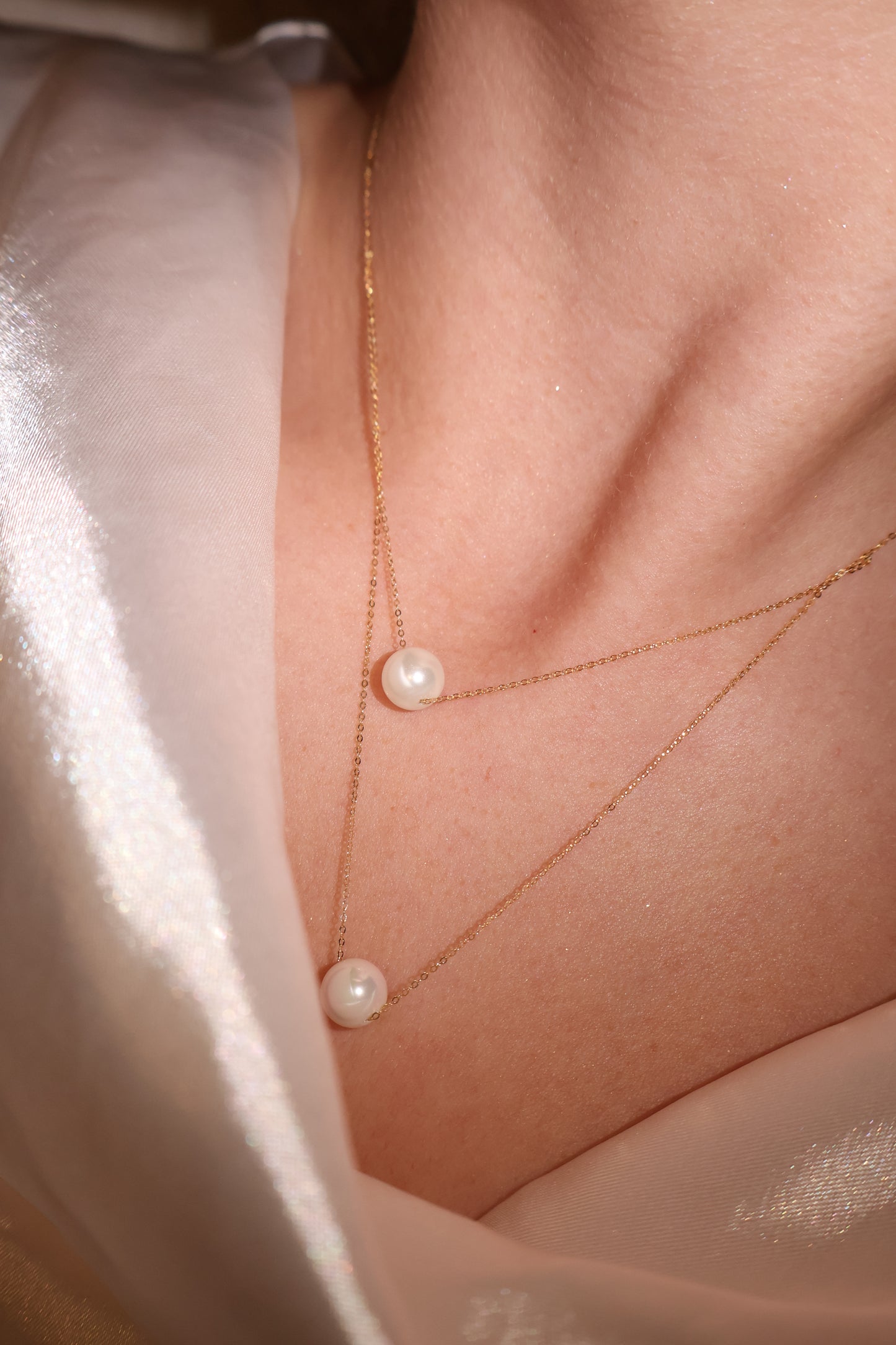 Lunara Double Pearl Necklace