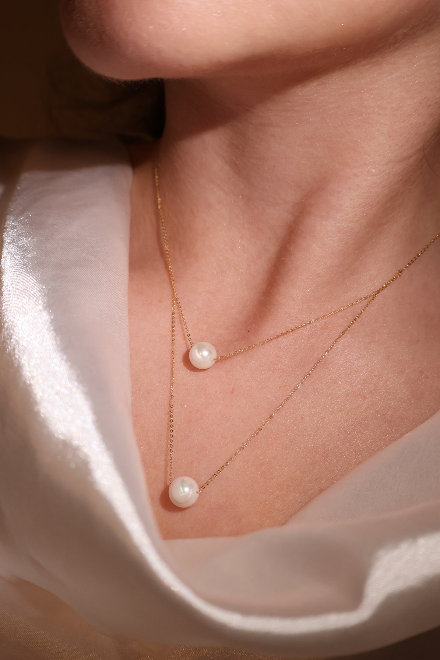 Lunara Double Pearl Necklace