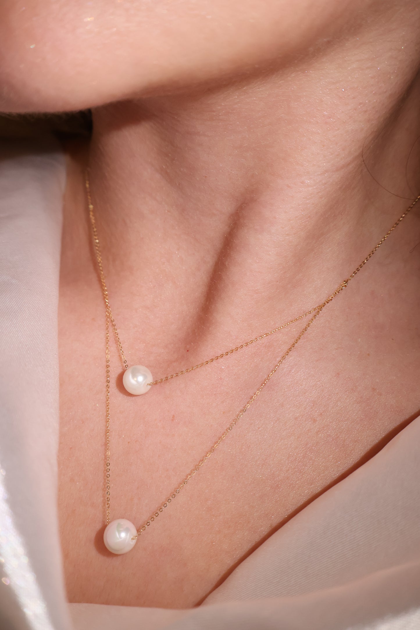 Lunara Double Pearl Necklace